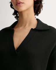 The Boxy Polo in Everyday Cotton | Black