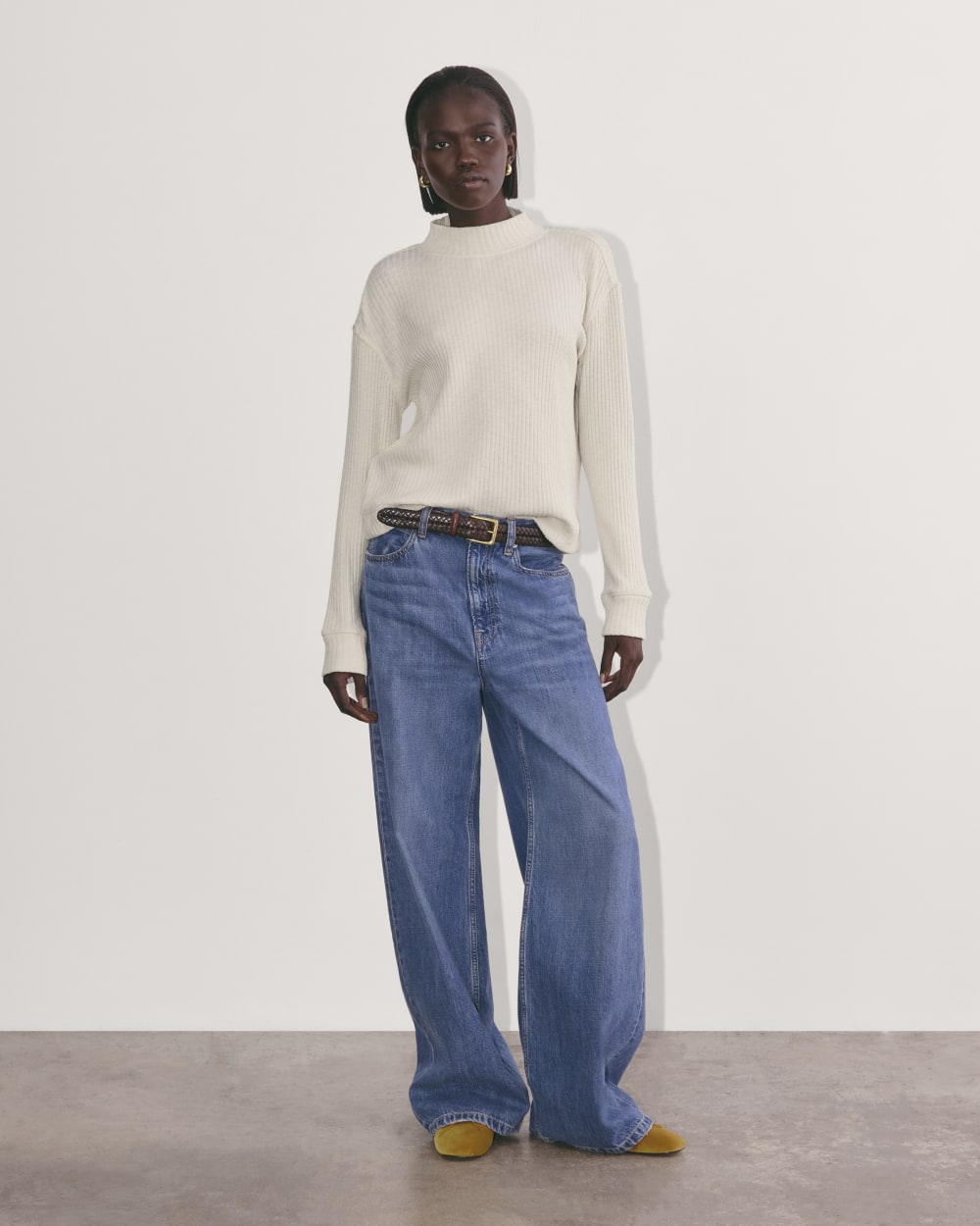 The Cozy Rib Funnel-Neck | Bone
