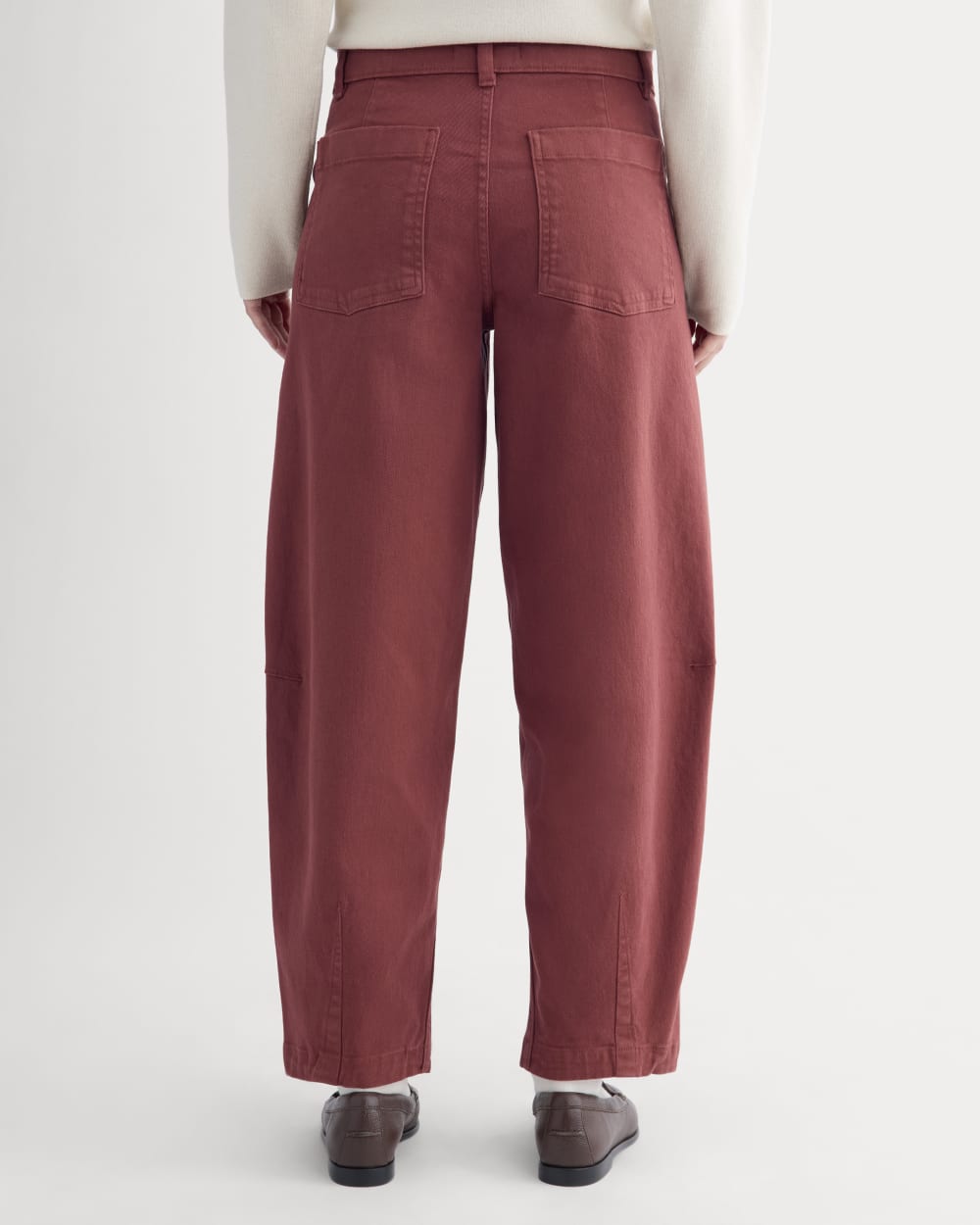 Twisted Seam Barrel Pant | Henna Red