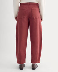 Twisted Seam Barrel Pant | Henna Red