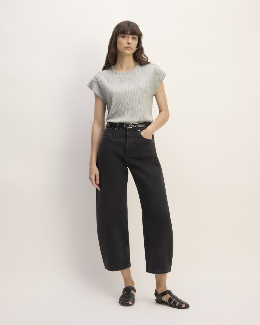 The Rib Muscle Tee | Heathered Grey