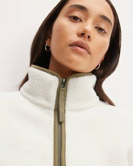 The ReNew Fleece Oversized Half-Zip | Bone