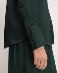 The Hammered Satin Popover Shirt | Scarab