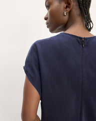 The Drape Top in Butterlite | Navy