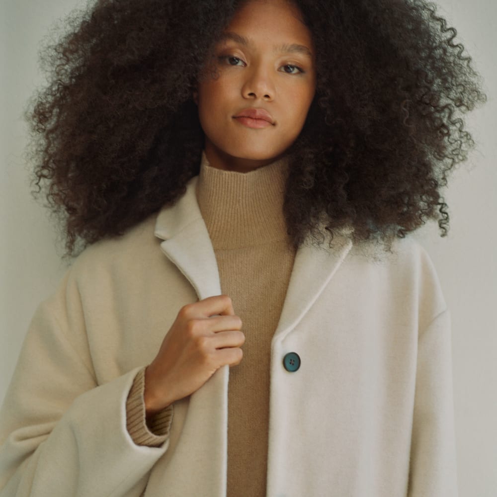The Cashmere Oversized Turtleneck | Light Camel