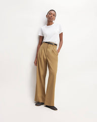 The Italian Wool Way-High® Drape Pant | Camel