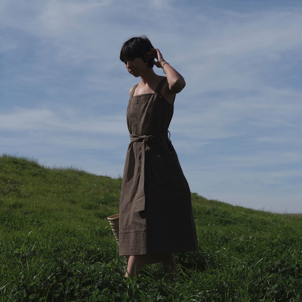 The Organic Cotton Herringbone Dress | Beech